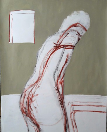 acryl op papier 70 bij 100 cm